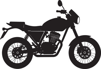 Obraz premium black motorcycle vector logo, motorcycle vector illustration, motorcycle silhouette vector icon