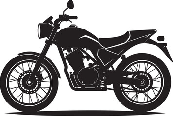 Obraz premium black motorcycle vector logo, motorcycle vector illustration, motorcycle silhouette vector icon