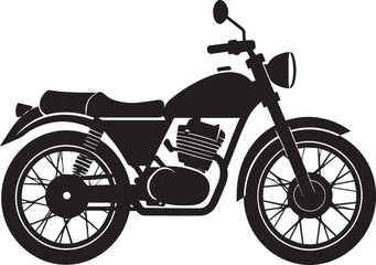 Fototapeta premium black motorcycle vector logo, motorcycle vector illustration, motorcycle silhouette vector icon