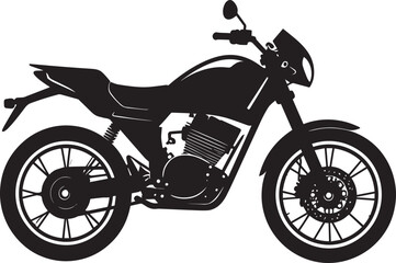 Obraz premium black motorcycle vector logo, motorcycle vector illustration, motorcycle silhouette vector icon