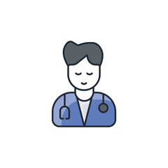 Doctor icon design with white background stock illustration