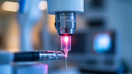 Dental Laser Unit emitting beam a sterilized environment detailed and precise soft reflections and shadows no human no labelling and no logo