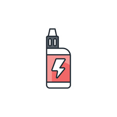 Electric Cigrete icon design with white background stock illustration