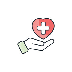 Obraz premium Healthcare icon design with white background stock illustration