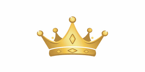 Royal Crown Vector Icon in Gold