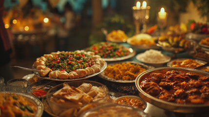 Delicious Food Spread on Table at Gathering