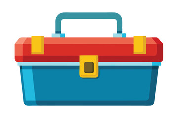 Vibrant Toolbox Illustration A Colorful and Organized Storage Solution for Tools and Equipment in a Simple Design