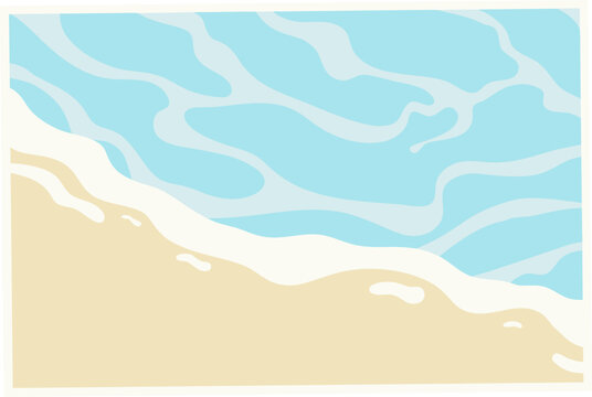 Gentle ocean waves lapping on a sandy beach water