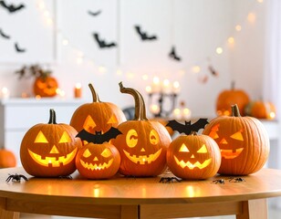 halloween background with pumpkin