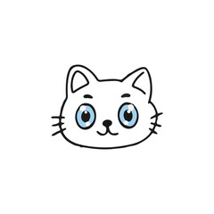 coloring book illustration for kid presschool. cute little cat with good quality and design