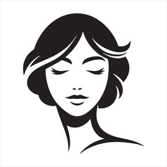 Elegant woman  Silhouette Art