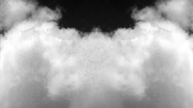 Realistic rising smoke endless wall, cloud, ice floating fog loop animation