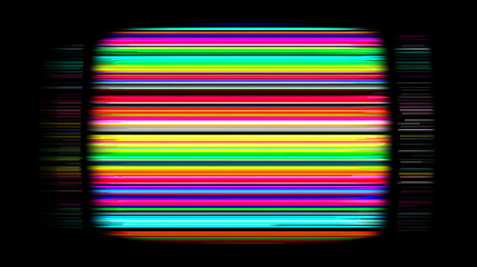 Glitch noise static television VFX. Visual video effects stripes background, CRT tv screen no signal glitch effect Stock Illustration