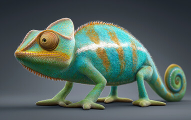 Obraz premium chameleon, lizard, reptile, animal, green, nature, pet, wildlife, isolated, colorful, cameleon, white, eye, scales, camouflage, exotic, eyes, branch, wild, dragon, macro, madagascar, vertebrate, tail,