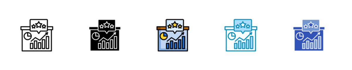 Business Plan Review  Icon Set Multiple Style Collection