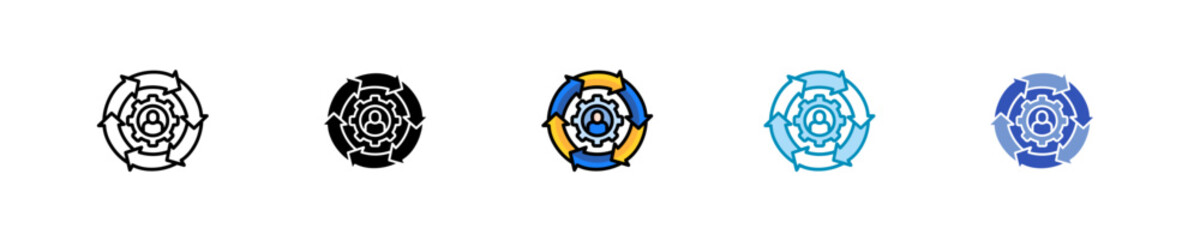 Change Management  Icon Set Multiple Style Collection