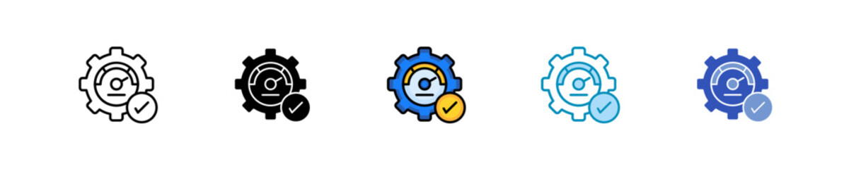 Performance Optimization  Icon Set Multiple Style Collection