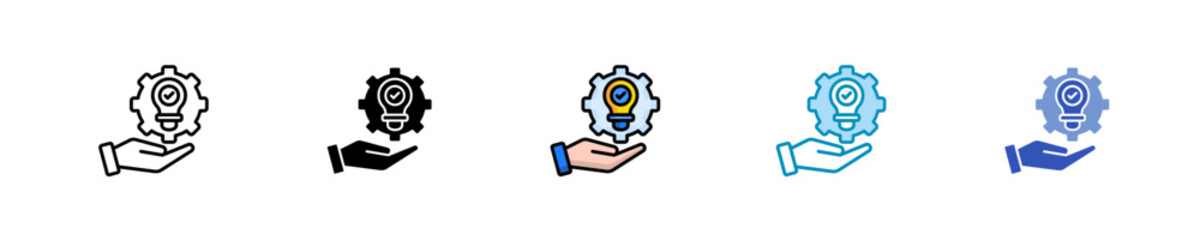 Business Solutions  Icon Set Multiple Style Collection