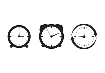 Clock icon set. Time icon vector. watch icon symbol