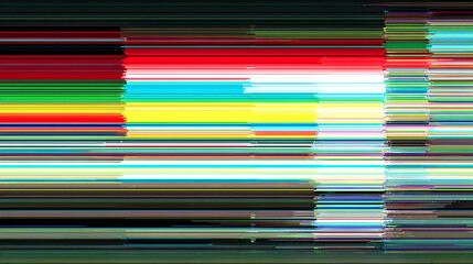 Glitch noise static television VFX. Visual video effects stripes background, CRT tv screen no signal glitch effect Stock Illustration
