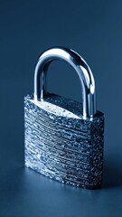 A rusty padlock lies on the ground, partially covered in dirt and grass, with its metallic surface reflecting the soft sunlight of a late afternoon.