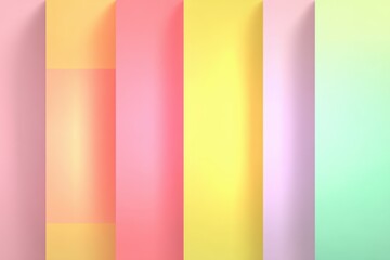 Pastel vertical stripes with soft shadows
