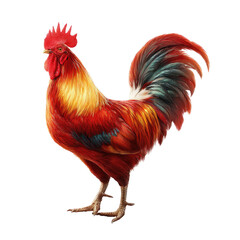 Fototapeta premium Vibrant rooster, bold plumage