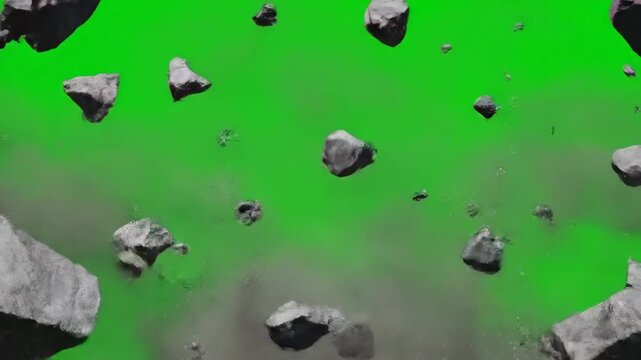 3d animation of explosion breaking wall animated collapsing to reveal hole green screen collapse tear down destruction vfx smash
