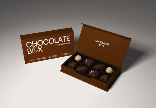 Chocolate Gift Box Mockup