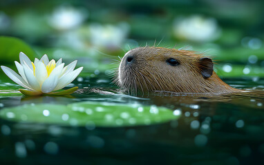 animal, rodent, mammal, nature, wildlife, fur, brown, wild, capybara, marmot, cute, zoo, prairie, grass, dog, nutria, green, furry, beaver, water, rat, mouse, rock, small