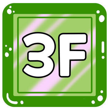 3f 표지판 일러스트 요소