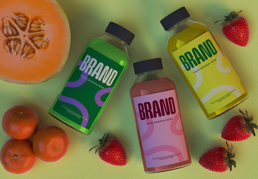 Fruit Juice Bottle Mockup