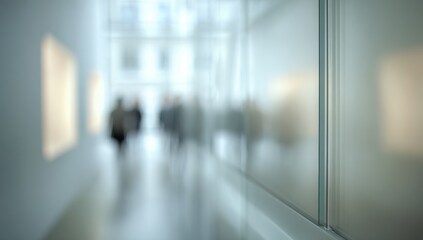 Blurry interior hallway, light and airy
