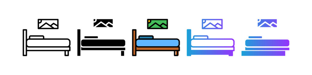 Bed multiple icon