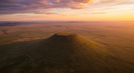 夕焼けの孤峰、静寂の息吹