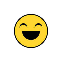 smiley face emoticon, smile vector emoji in transparent background