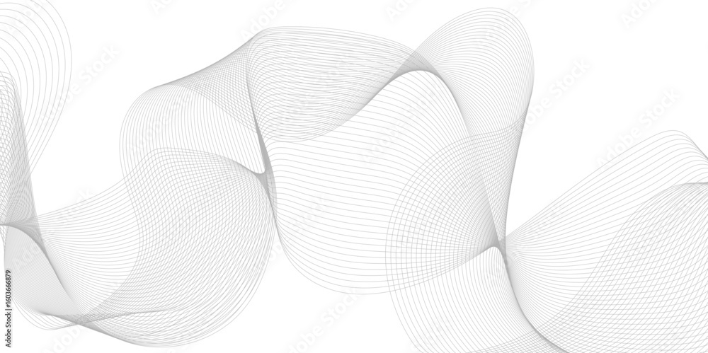 Poster abstract vector background with black wavy lines. stylized line art background. vector illustration.