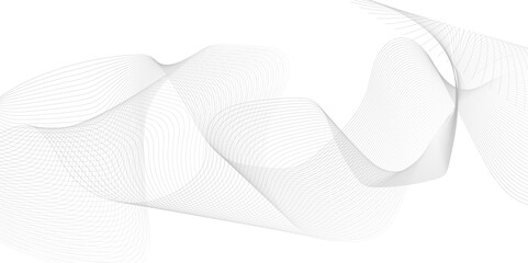 Abstract vector background with black wavy lines. Wave with lines created using blend tool. Curved wavy line, smooth stripe.
