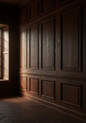 木肌の光と影 静寂の空間