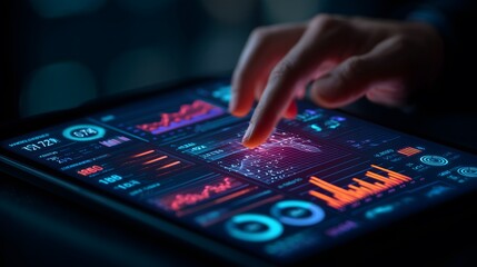 Interactive data visualization dashboard, Digital business analytics platform, Financial performance monitoring software, Real time reporting interface