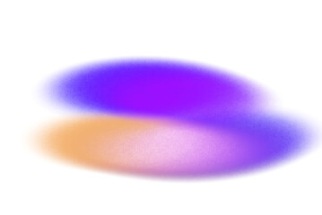 Overlay grainy gradient shape glowing background cutout on transparent background, abstract vibrant neon noisy gradients color spots multicolored, grunge rough texture, noise texture background