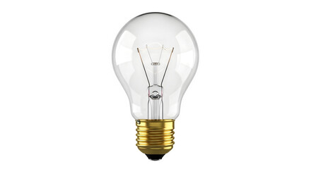 A clear lightbulb with a metal base and filament isolated on a black background   ai generative, transparent background, white background.