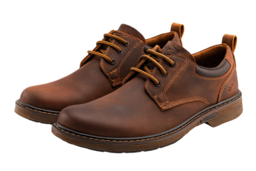 Pair of brown leather lace-up shoes