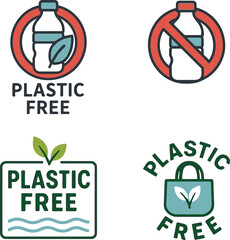Set of Plastic Free logo