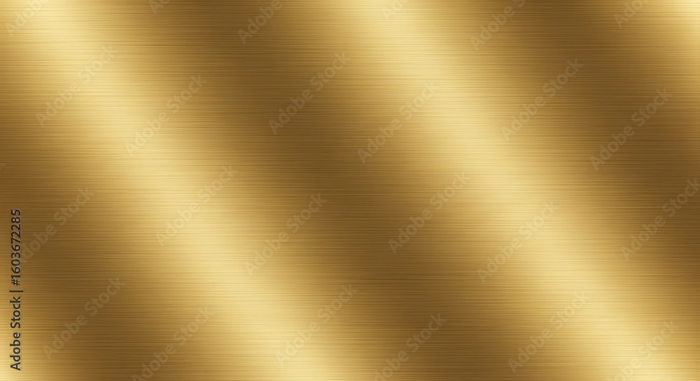 Poster gold metallic texture with horizontal lines and smooth gradient lighting