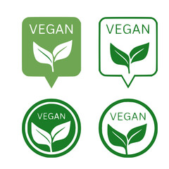 Green leaf icon on transparent background. Vegan icon set. Bio, Ecology, Organic logos and icon, label, tag. 