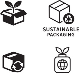 Set of Sustainable Packaging logo
