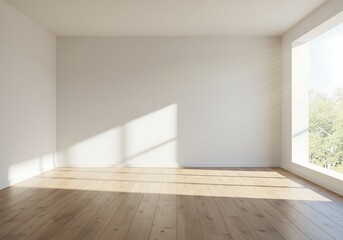 朝の静寂、光射す空間