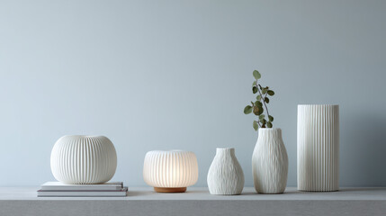 minimalist approach to d printing for interior objects emphasizing simplicity and elegance