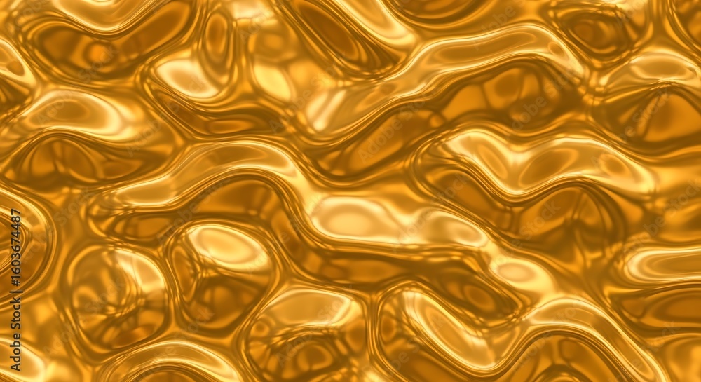 Poster abstract gold texture with smooth waves and reflections for backgrounds and design